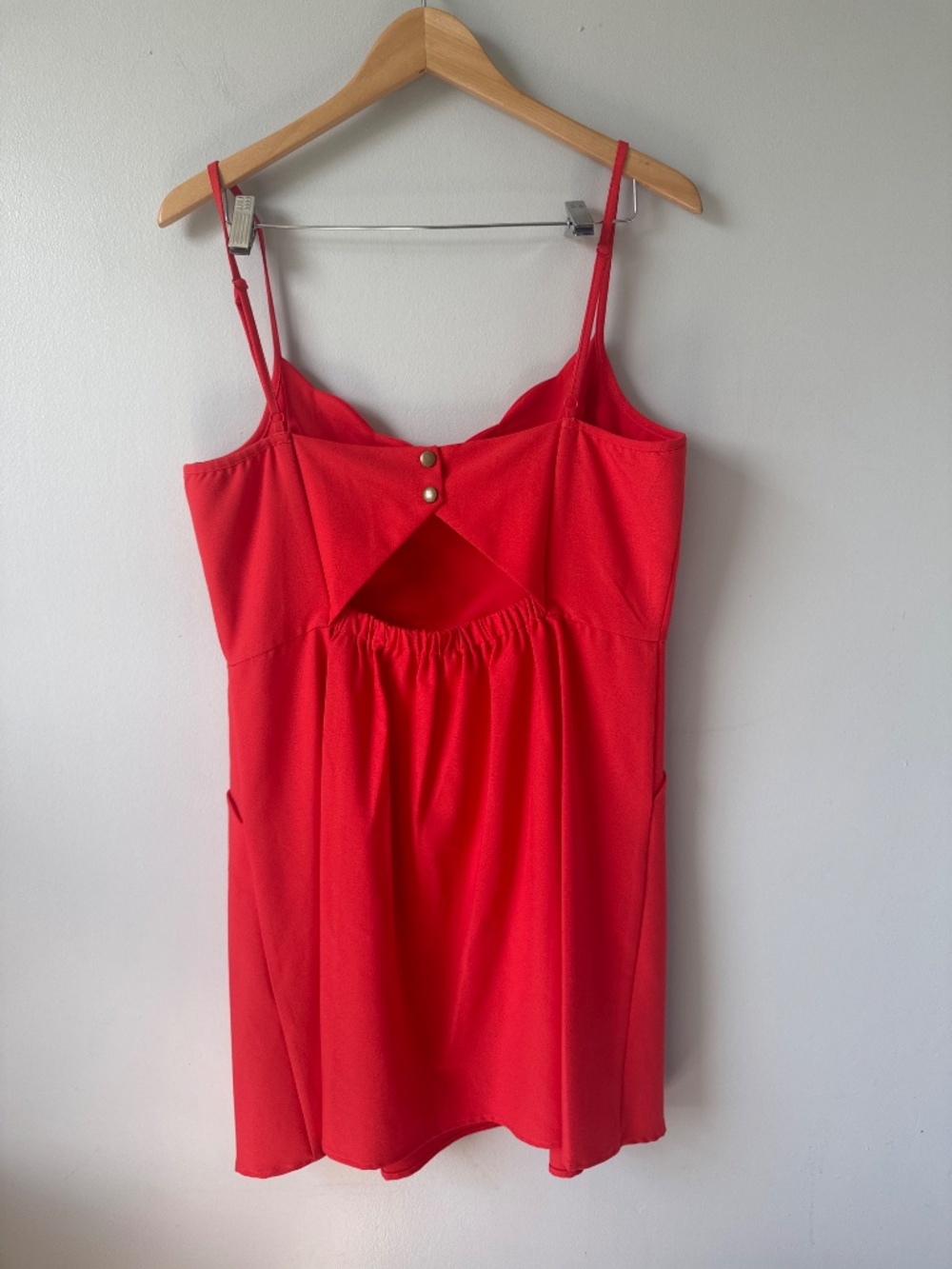Market and Spruce pink scallop neck open back dress with pockets - Picture 5 of 8